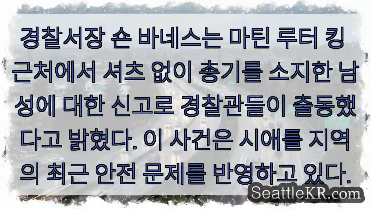 무기 소지 신고! 경찰 출동