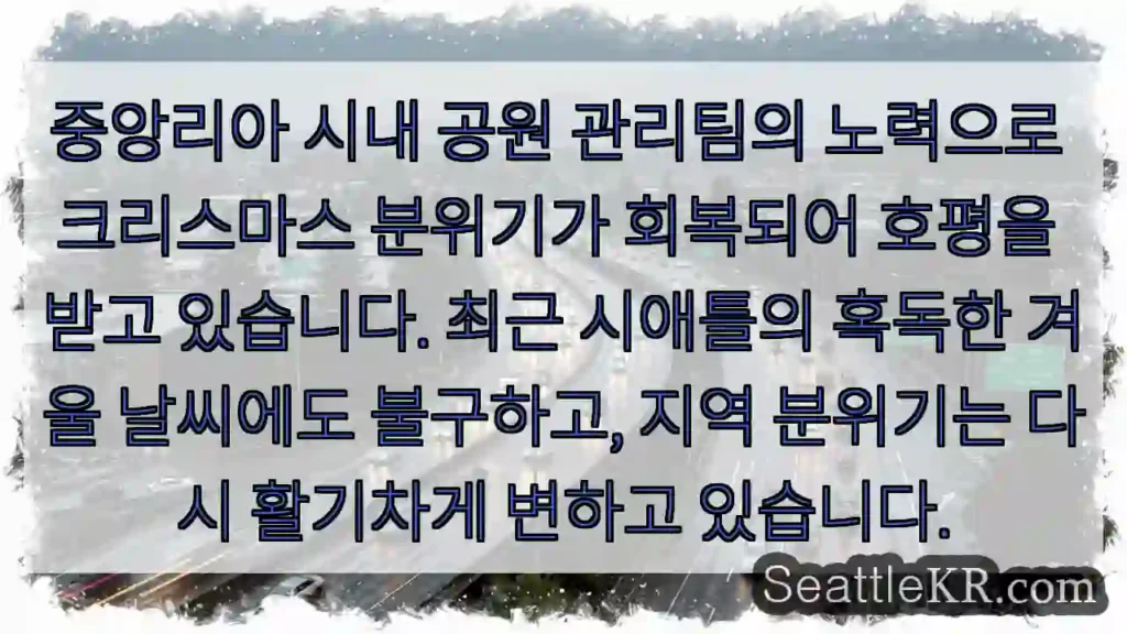 크리스마스 분위기 되찾았어요!