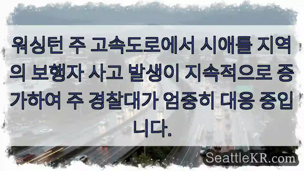 보행자 사고 급증! 주의!