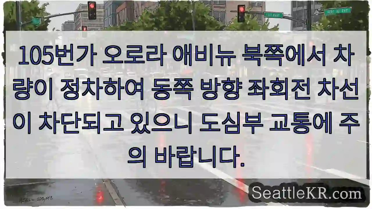105번가 교통 정체! 주의 필요