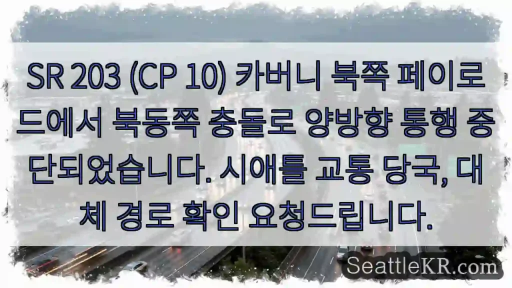 교통 차단! 대체 경로 확인