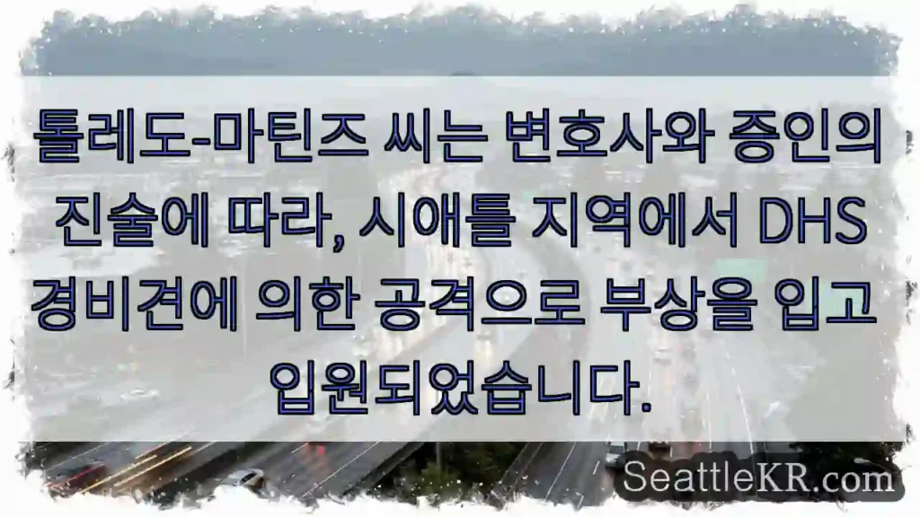 경비견 공격으로 부상!