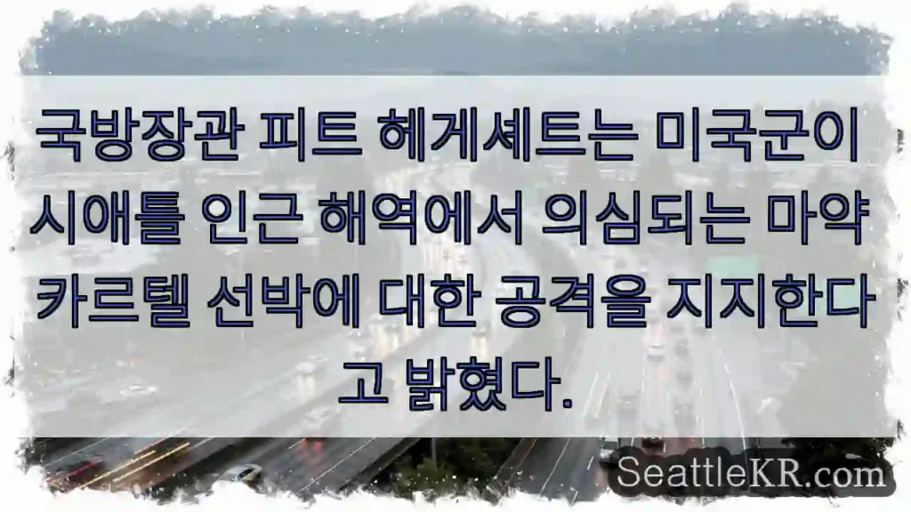 군사 지원: 마약 선박 공격