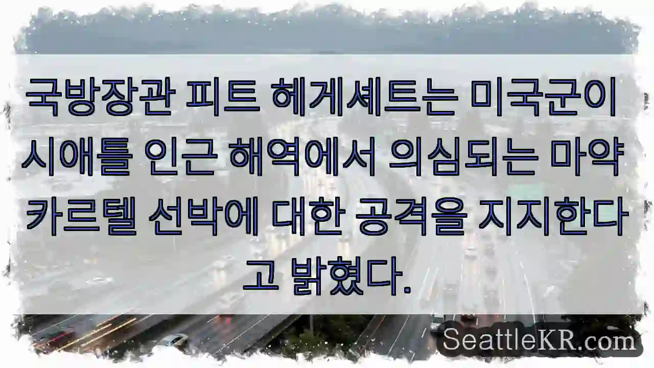 군사 지원: 마약 선박 공격