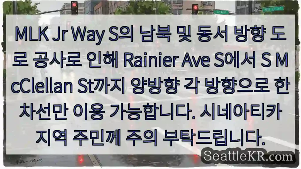 한 차선 통행 주의!