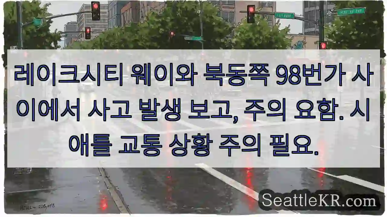 사고! 레이크시티웨이 & 98번가 주의