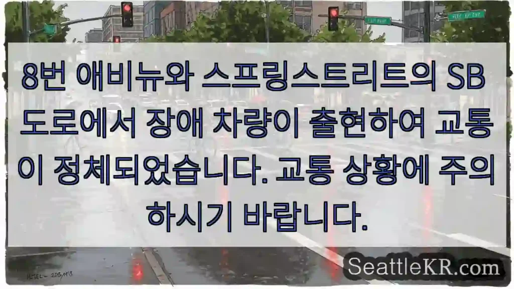 8번 애비뉴 정체! 주의 필요