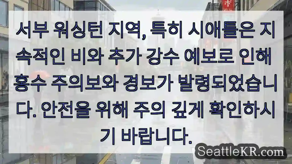 폭우 주의! 침수 위험