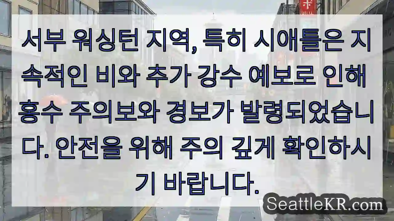 폭우 주의! 침수 위험