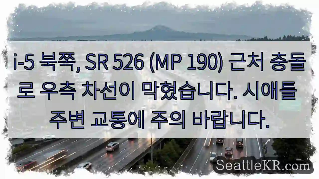 사고로 우측 차선 봉쇄! 주의!