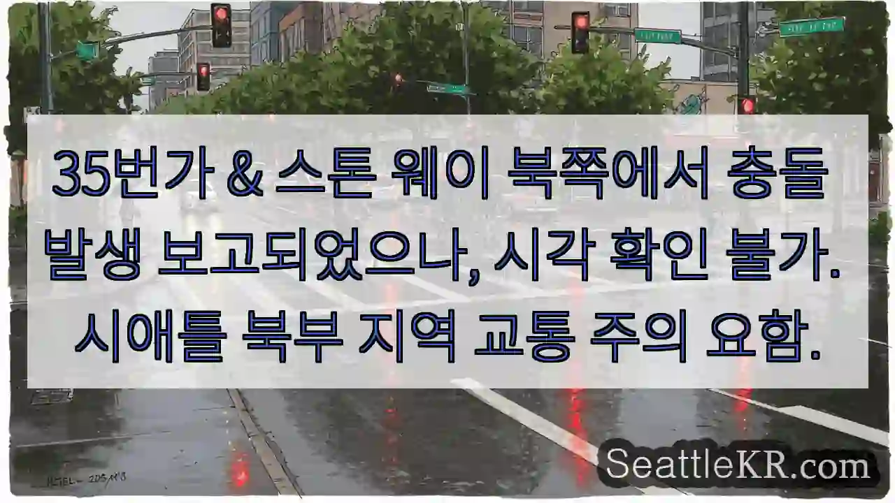 시애틀 교통뉴스 2 충돌 보고! 북쪽 주의