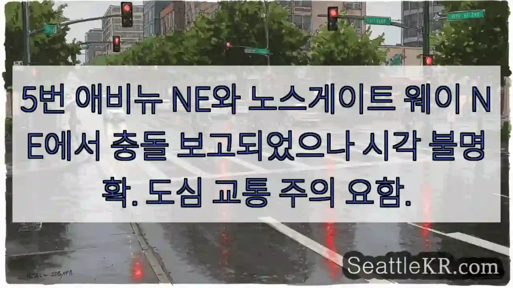 충돌 발생! 교통 주의