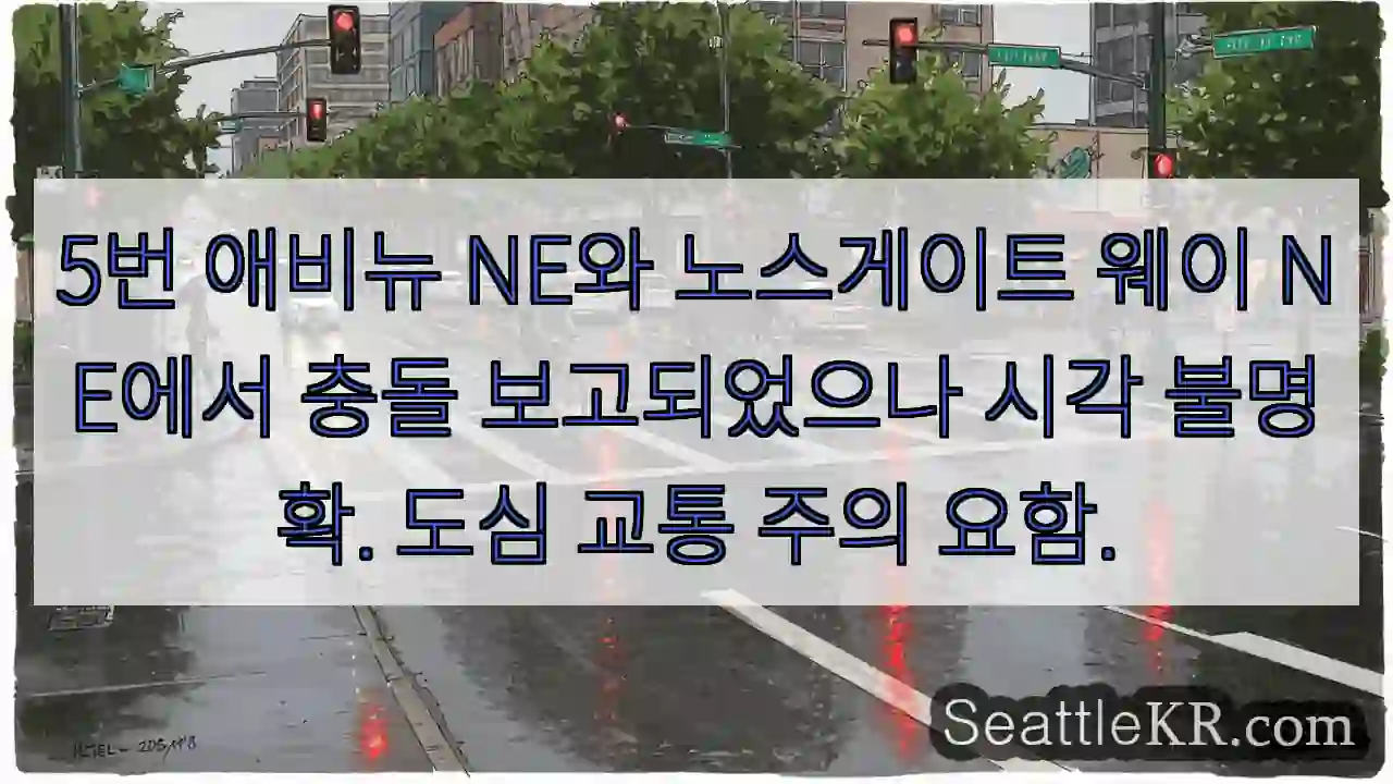 충돌 발생! 교통 주의