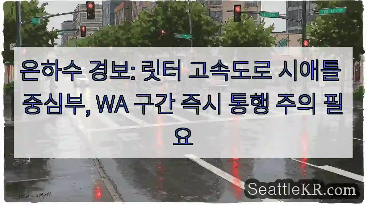 은하수 교통 주의! 시애틀 중심부 릿터 고속도로