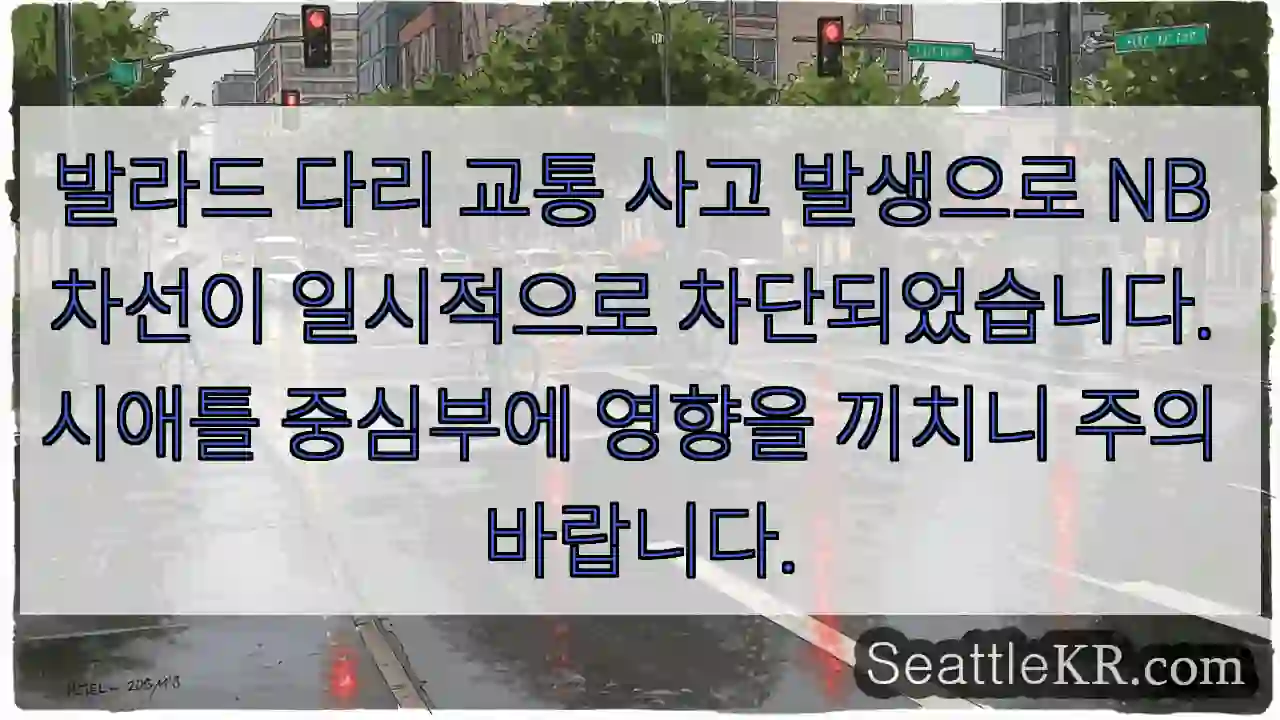 다리 사고! NB 차선 차단