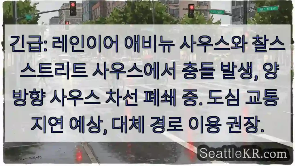 충돌! 레인이어 사우스 차선 차단