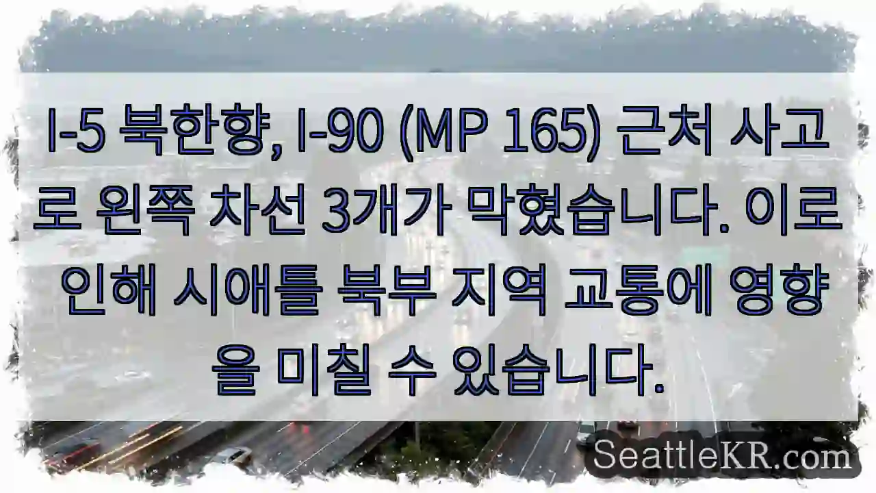 사고 구간! 왼쪽 차선 막힘