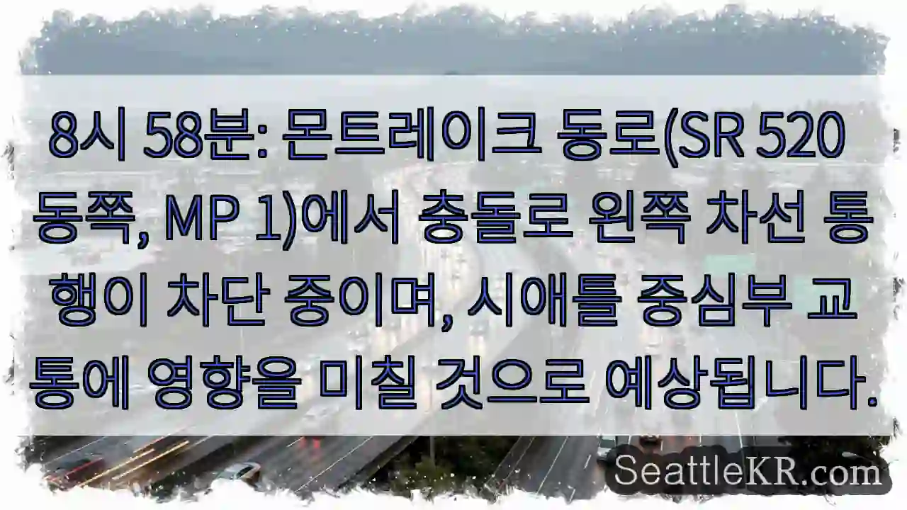 충돌! 왼쪽 차선 봉쇄