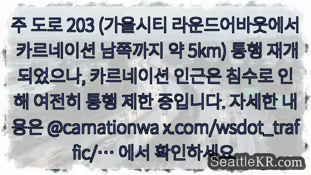 카르네이션 통행 제한 지속