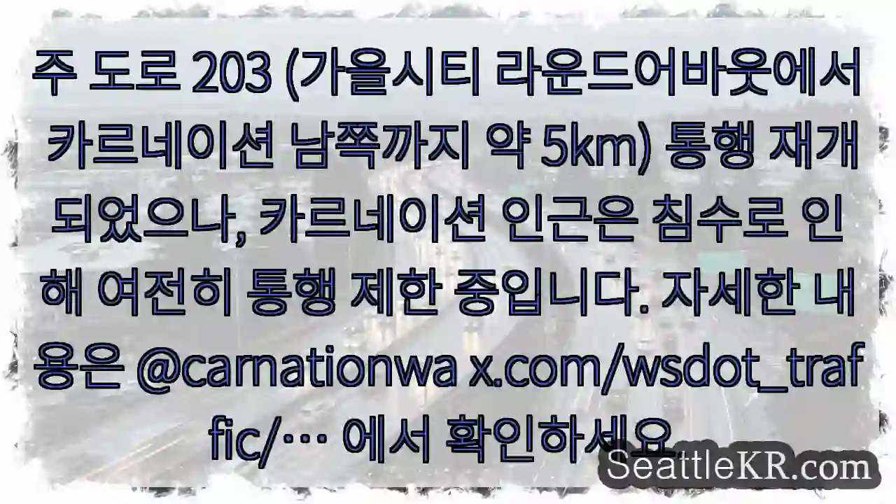 카르네이션 통행 제한 지속