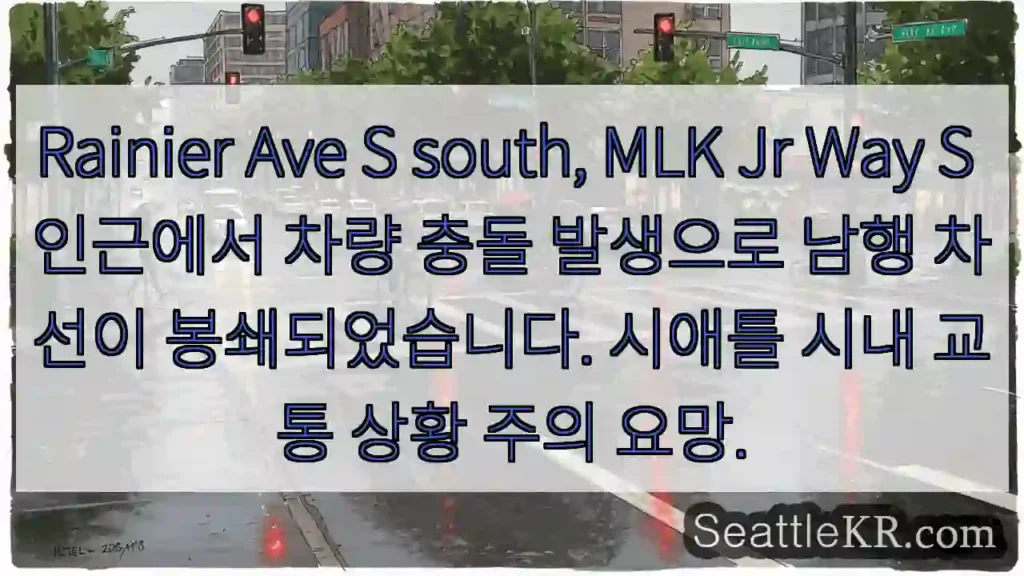 충돌! 남행 차선 차단