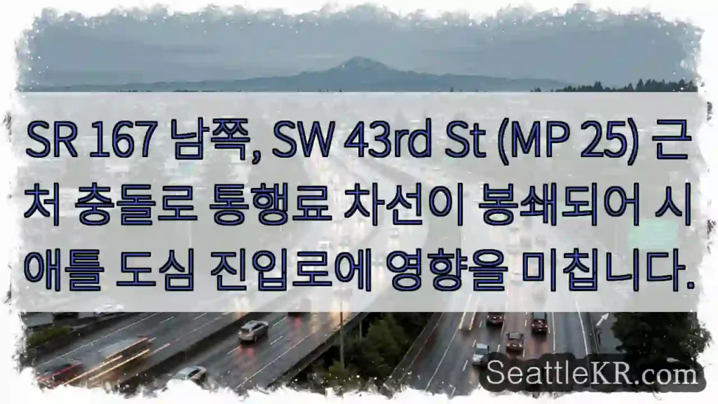 충돌! SR 167 통행료 차단