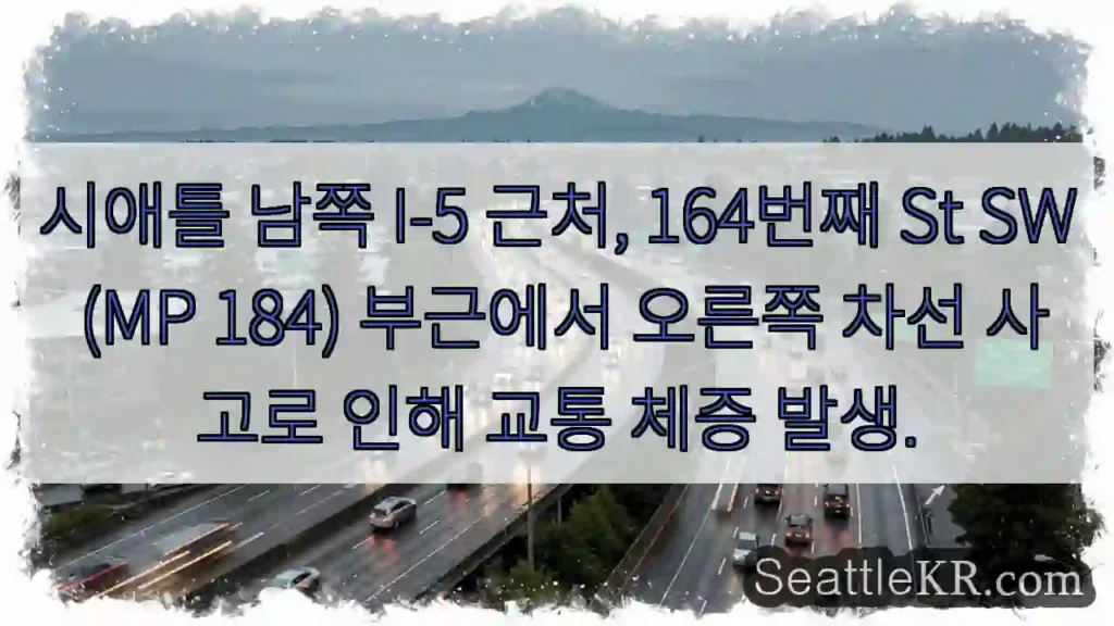 사고로 인한 교통 체증!
