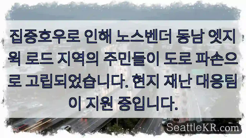 집중호우로 도로 파손! 고립된 주민들 돕기