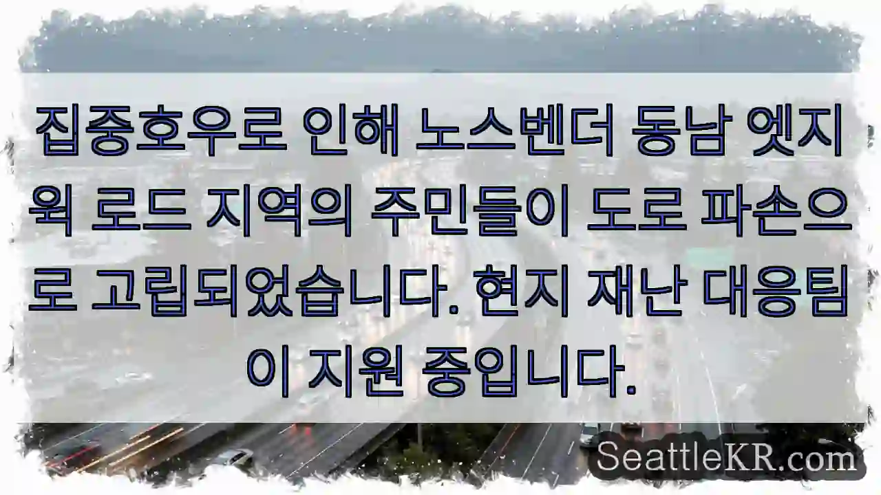 집중호우로 도로 파손! 고립된 주민들 돕기