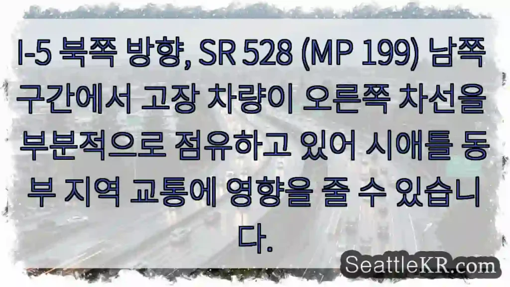 차량 고장, 차선 점유 주의!