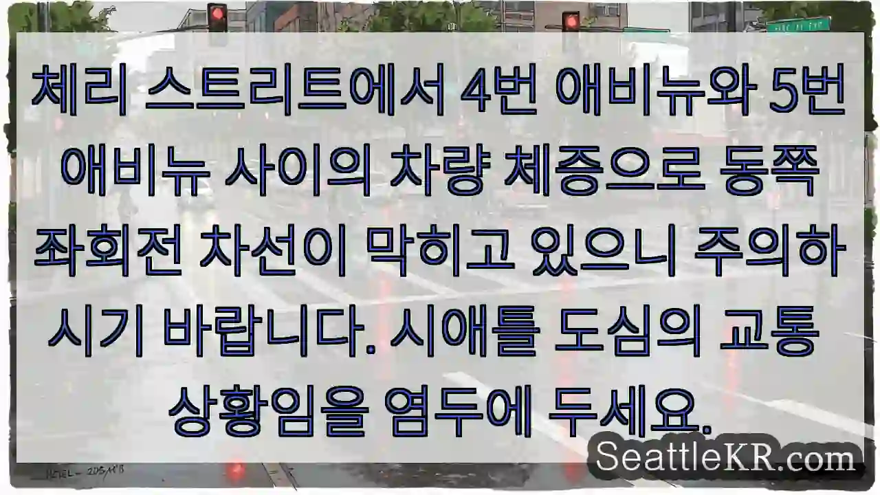 체리 스트리트 체증 주의!