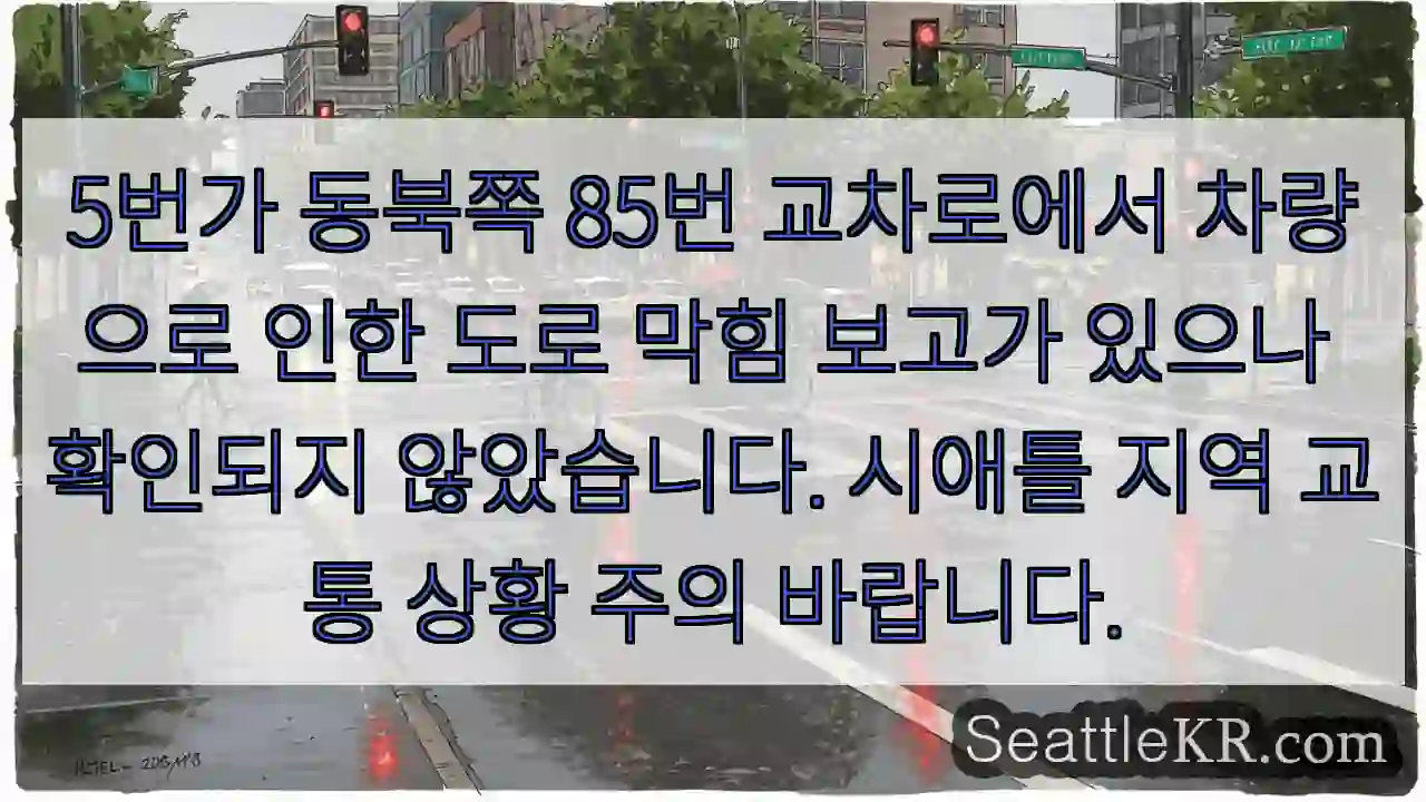 5동 85번 교차로 교통 주의!