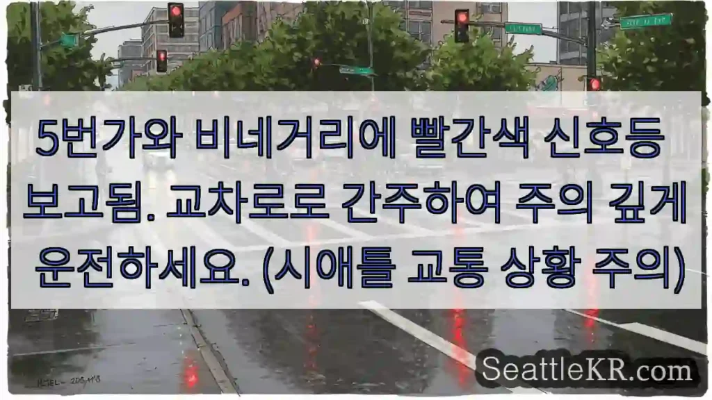 주의: 빨간 불, 교차로!