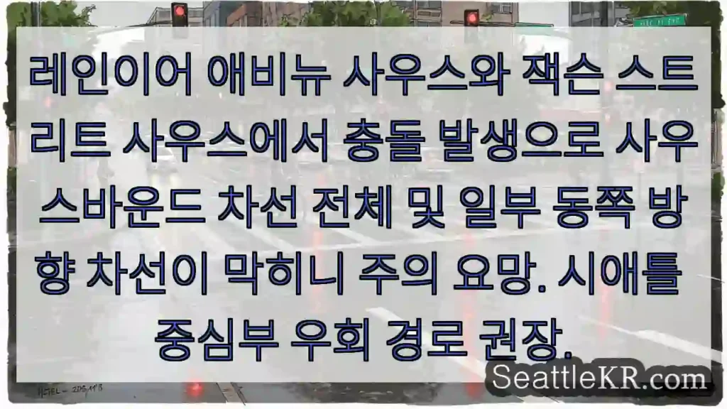 시애틀 교통뉴스 1 충돌! 차선 막힘 주의