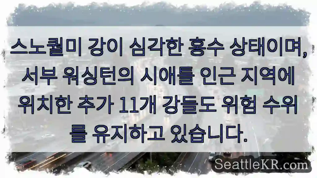 스노퀄미 강 위험 수위!