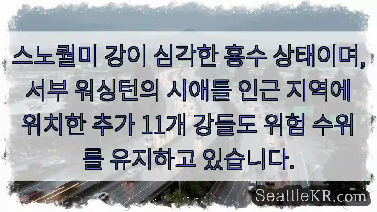 스노퀄미 강 위험 수위!