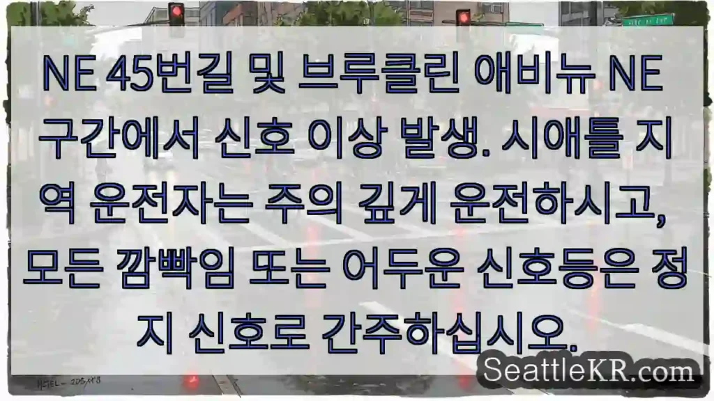 신호 이상! 주의! 정지!