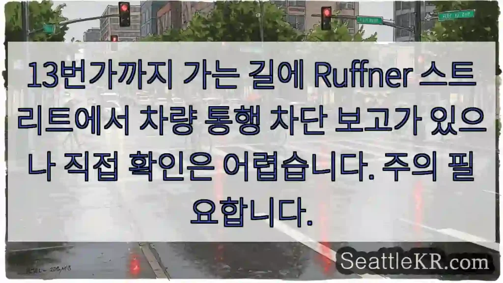 주의! Ruffner 스트리트 차단