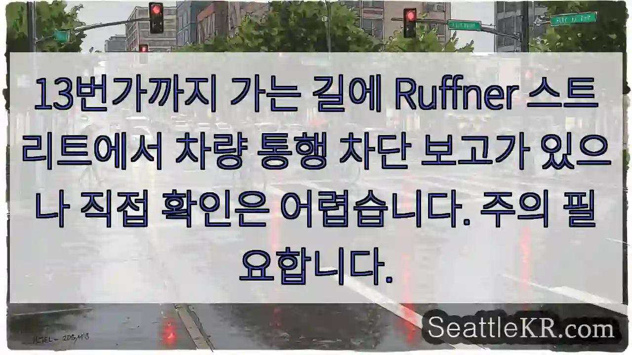 주의! Ruffner 스트리트 차단