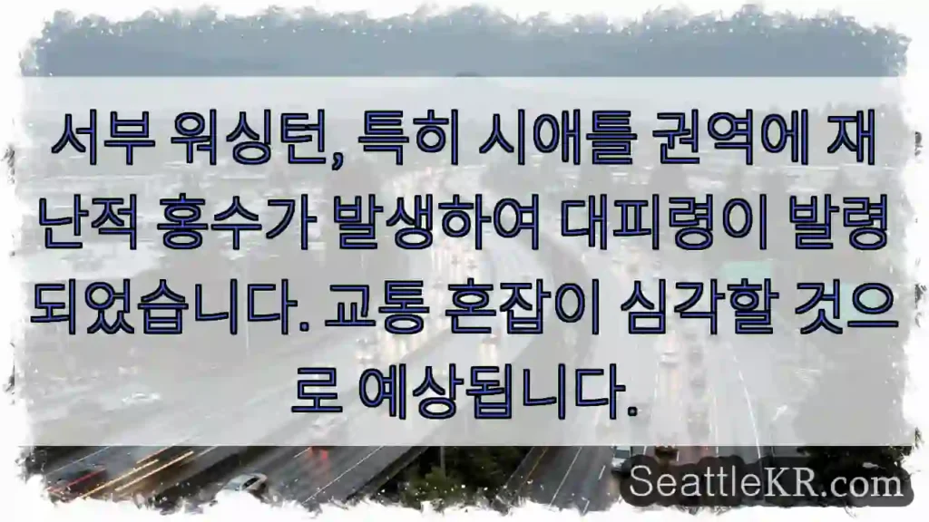 급박한 홍수! 대피 명령