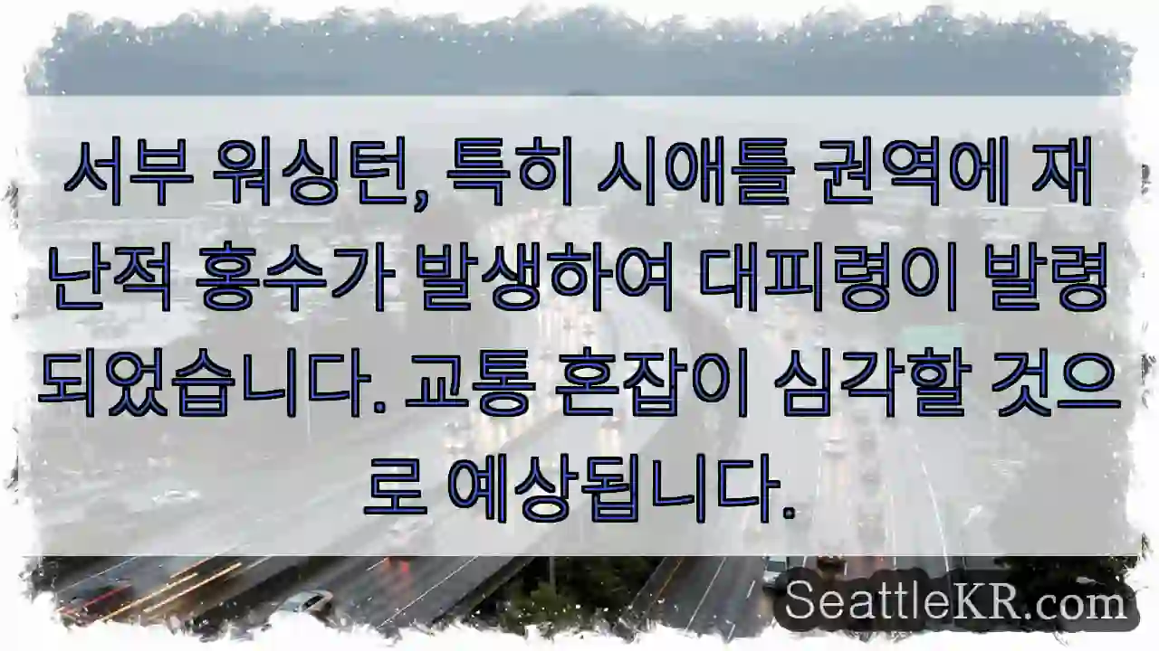 급박한 홍수! 대피 명령