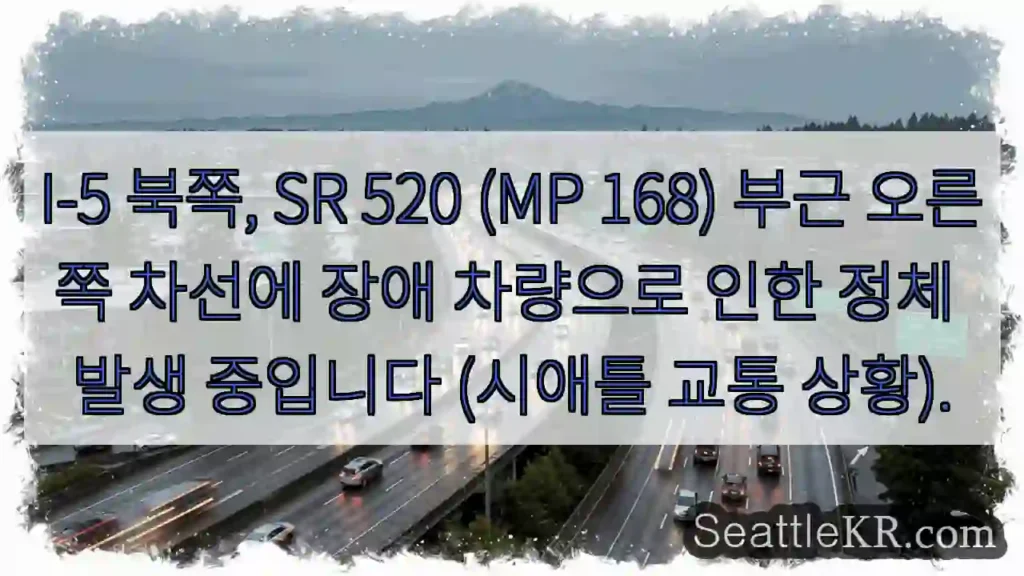 SR 520 오른쪽 정체!