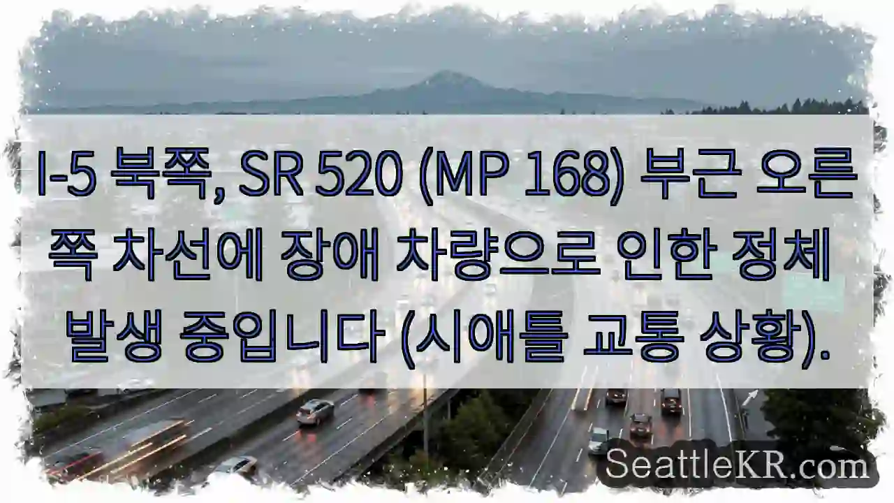 SR 520 오른쪽 정체!