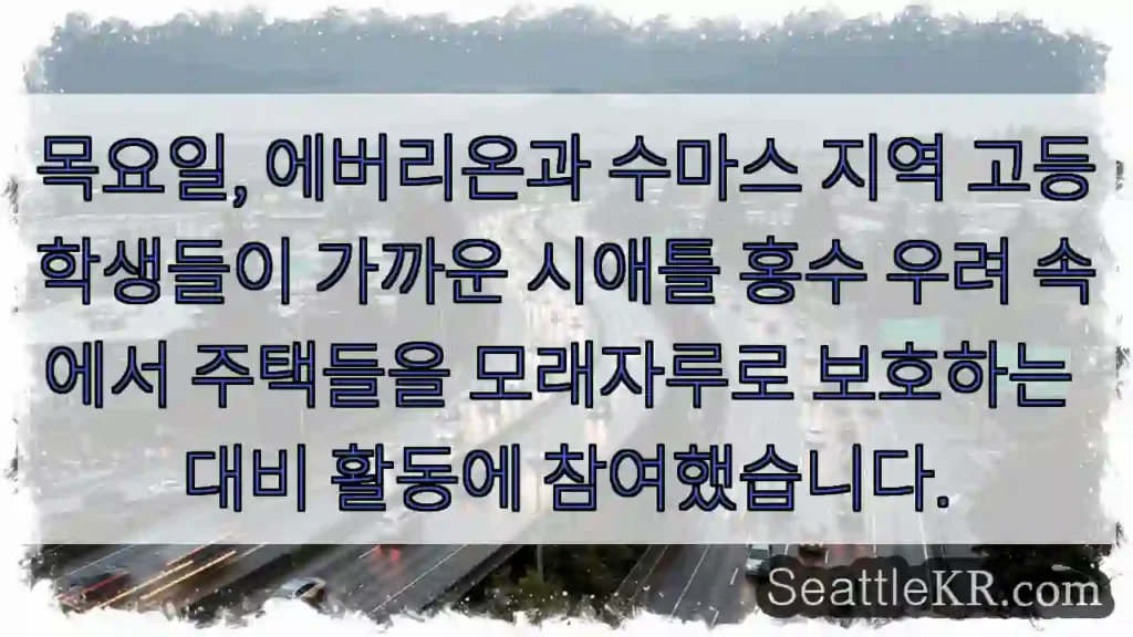 홍수 대비, 모래주머니로 집 보호