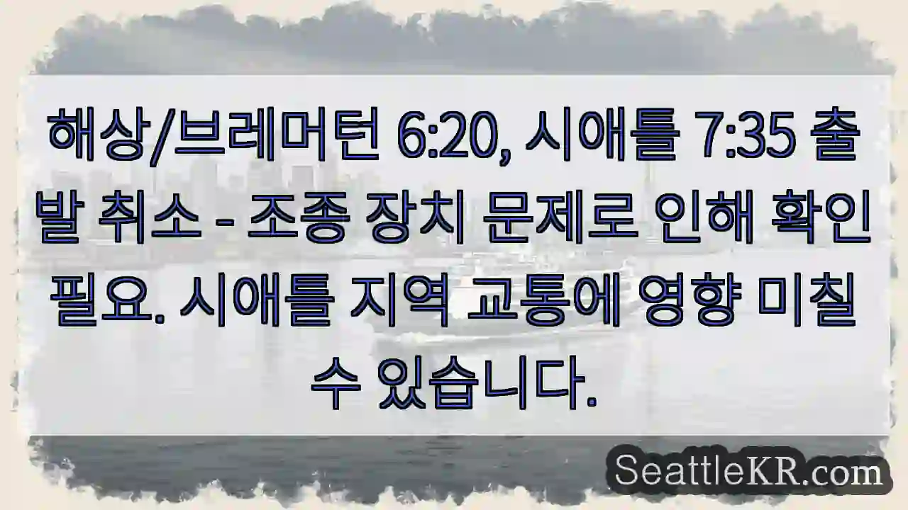 비행 취소: 장치 오류 확인 중