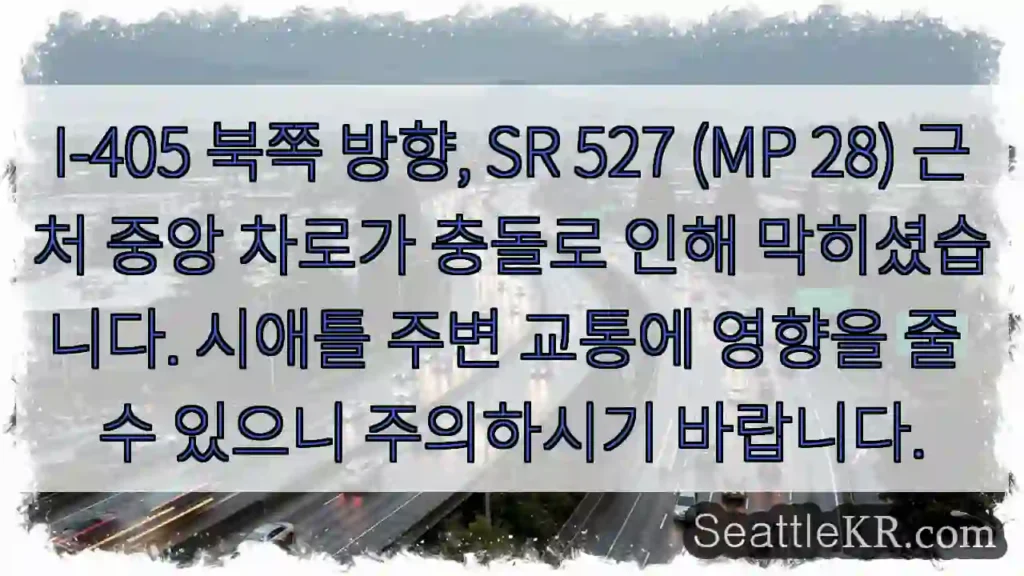 충돌! 중앙 차로 봉쇄