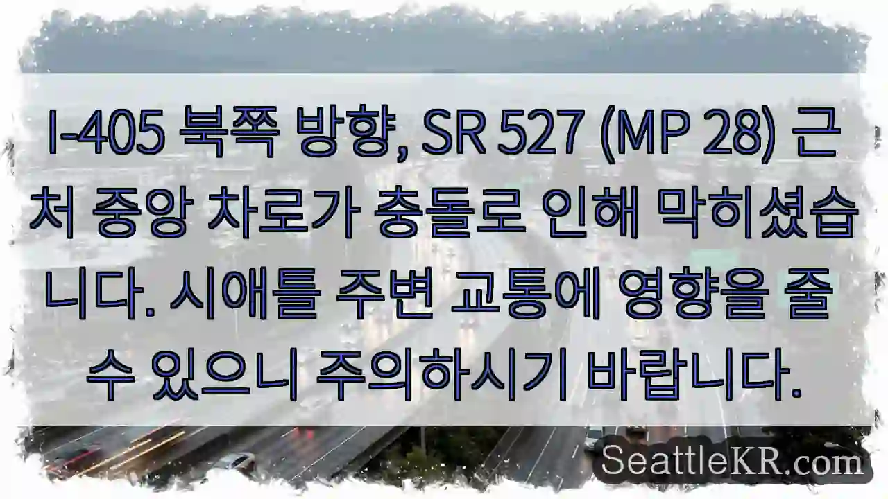 충돌! 중앙 차로 봉쇄