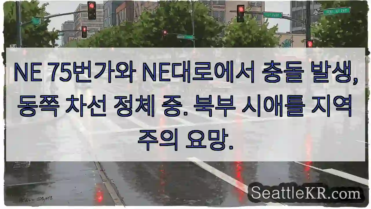 충돌! 동쪽 차선 정체