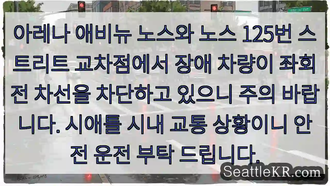 좌회전 차선 막힘 주의!