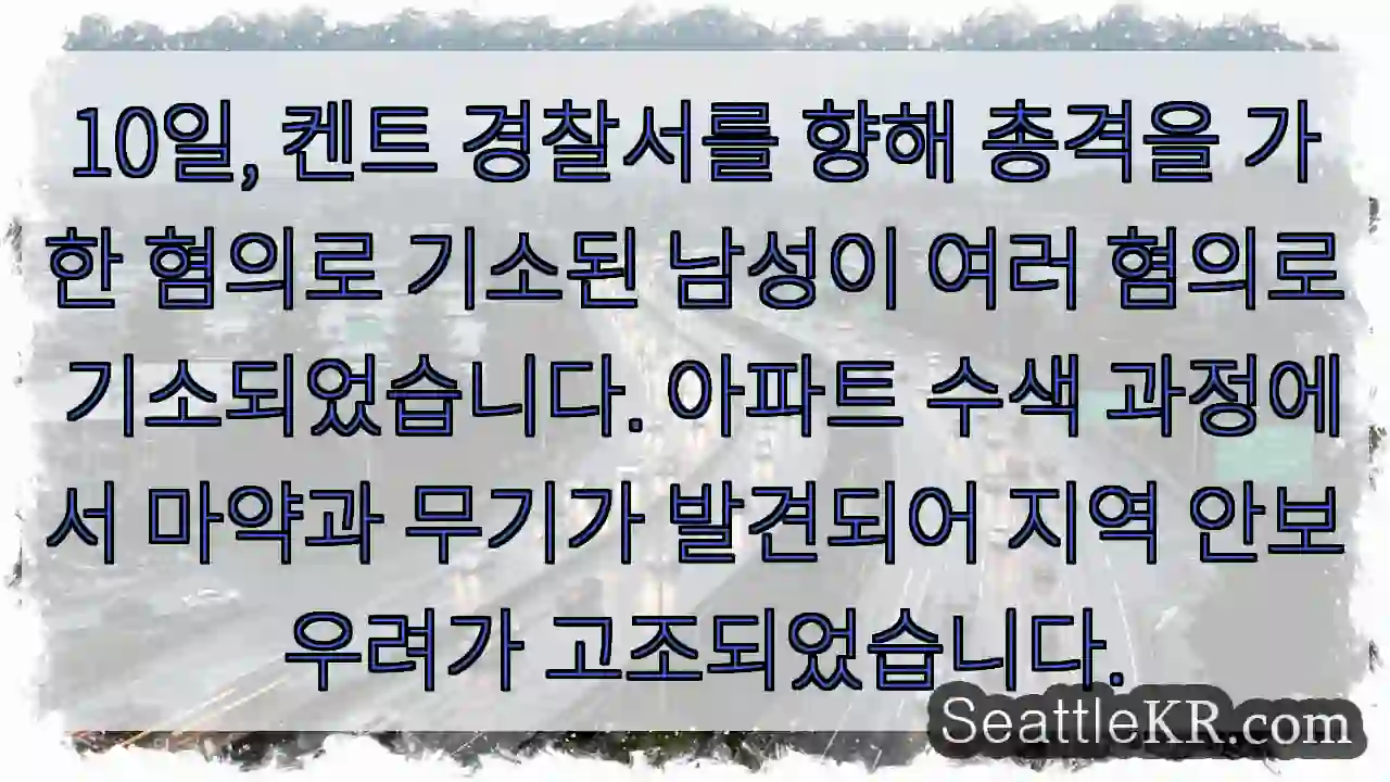 총격 혐의, 마약 및 무기 발견!